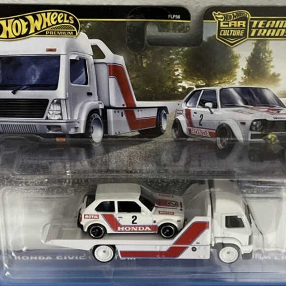 Hot Wheels Team Transport # 80 ,'73 Honda Civic Custom Aero Lift 2025 - Picture 4 of 5